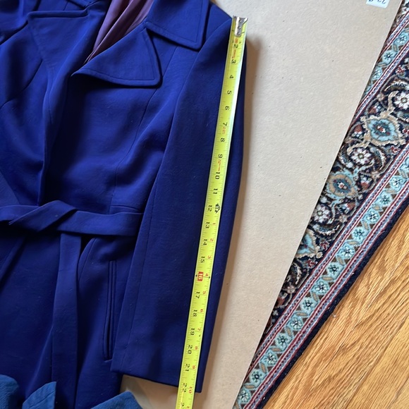 Rare vintage L C Mae’s Globetrotter shower repellent coat in navy blue. Small - Picture 10 of 11